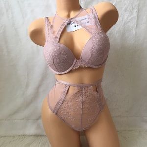 VS 36D/M Very Sexy Push Up Bra, High Waist Panty